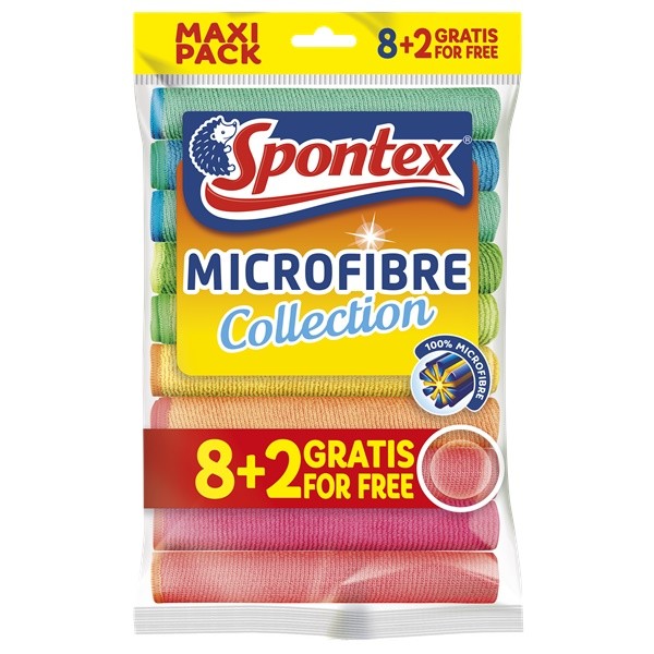Mikrovlákno Spontex 30x30cm 8+2ks - Drogerie Kuchyň Mikrovláknové utěrky